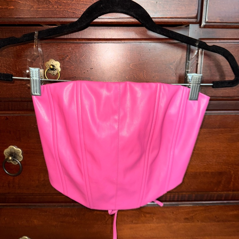 Tic Toc Hot Pink Corset Top